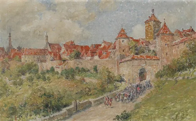 Colin Campbell Cooper, European Castle, mixed